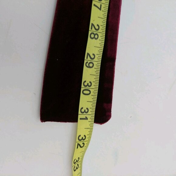 1 State Velvet Halter Jumpsuit Size 14 Burgundy Mock Neck Wide Leg Back Zipper - Picture 12 of 14